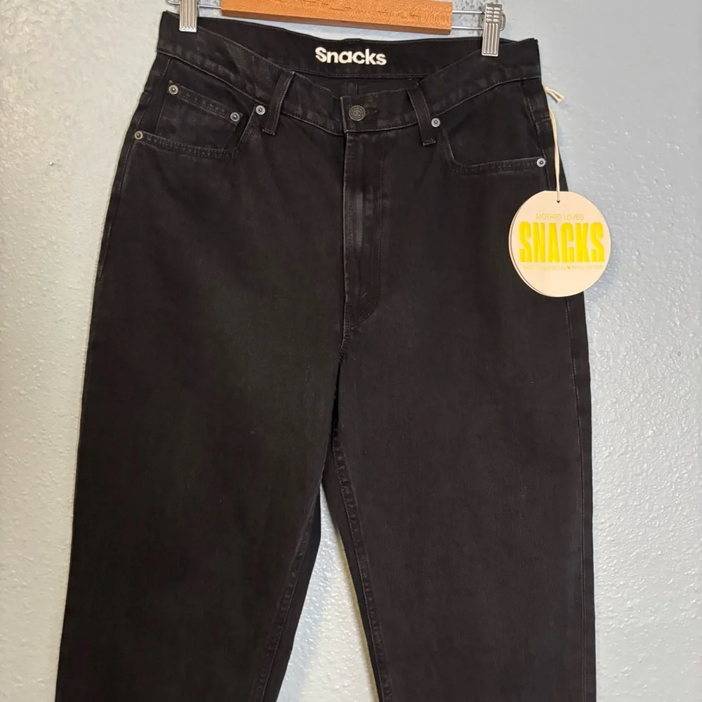 NWT Mother SNACKS! High Waisted Twizzy Skimp Jean Smacking Good Black - Picture 6 of 14